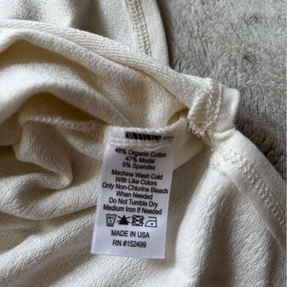 NWT Amour Vert Rhea Zero Waste Sweatshirt Salt O/S - Picture 7 of 7